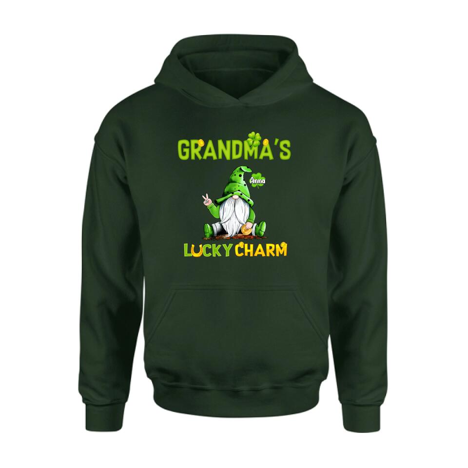 Personalized Shirt/Hoodie/Sweatshirt - Gift for Grandmother - Grandma's Lucky Charms - Up to 6 Grandkids