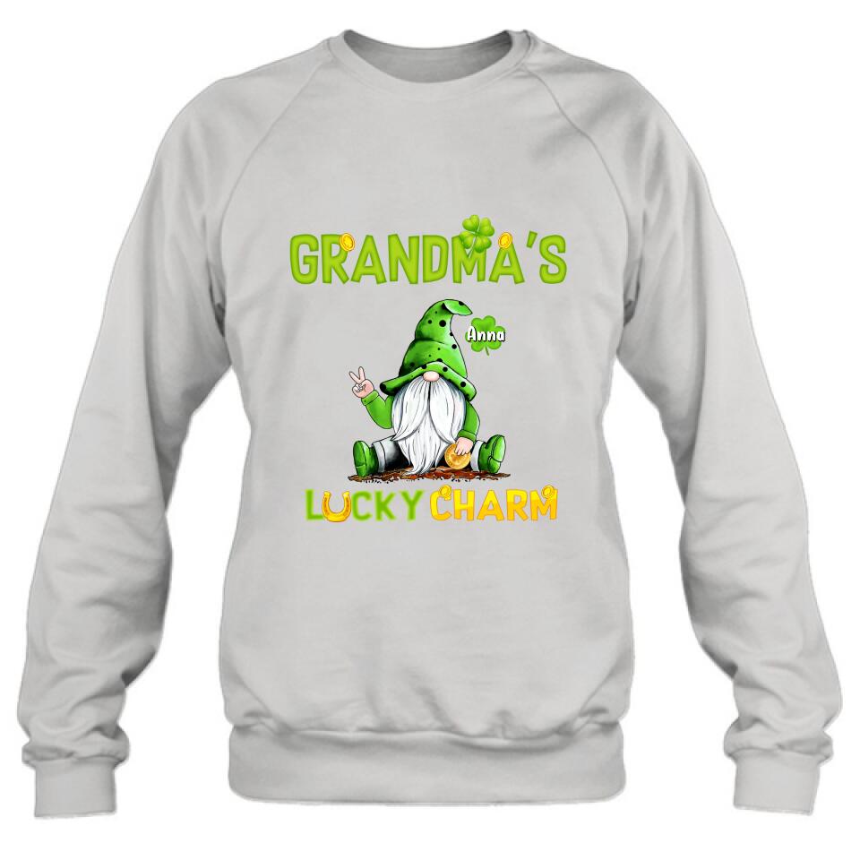Personalized Shirt/Hoodie/Sweatshirt - Gift for Grandmother - Grandma's Lucky Charms - Up to 6 Grandkids