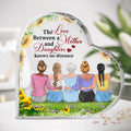 Personalized Mother & Daughters Crystal Heart - Gift Idea From Daughters to Mom with up to 4 Daughters - The Love Between A Mother and Daughters Knows No Distance