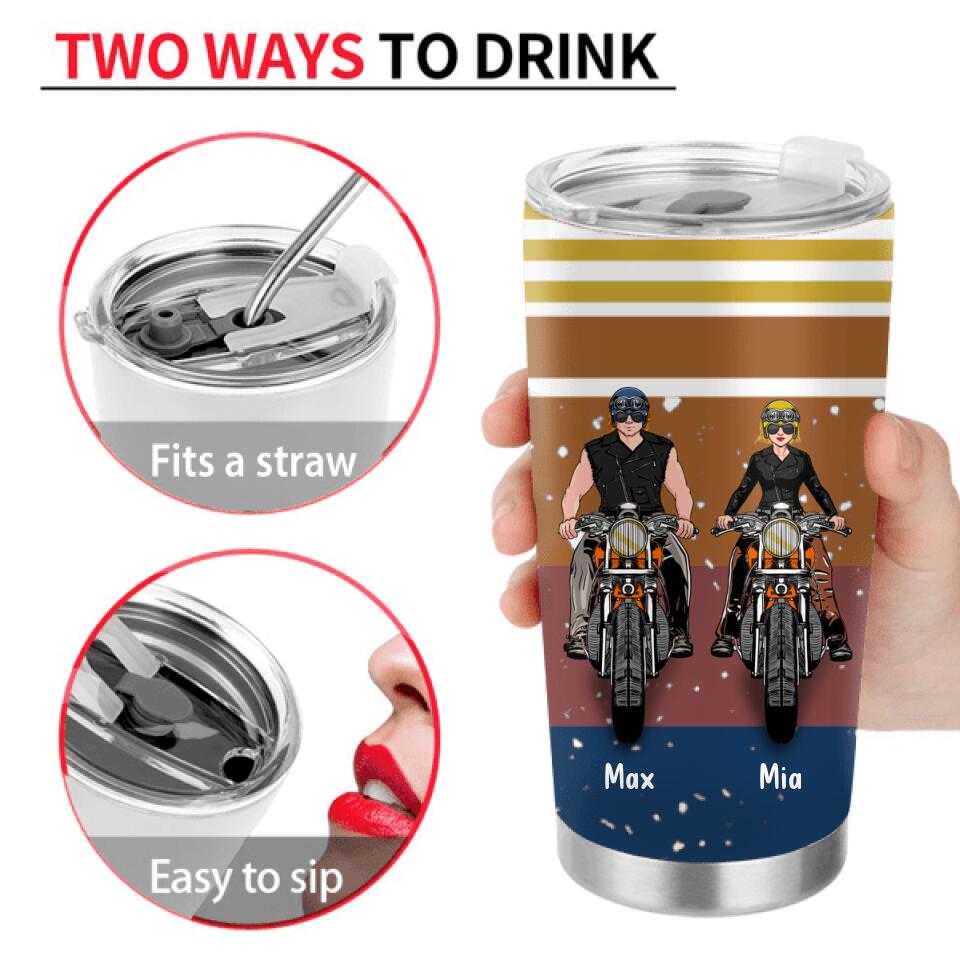 Personalized Motorcycle Retired Tumbler - Retired Gift Idea For Biker - Retired Not My Problem Anymore