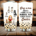 Personalized Dog Mom Tumbler - Up to 6 Dogs - Gift Idea For Dog Lovers - Dog Mom Noun Same As A Normal Mom Just Much Cooler