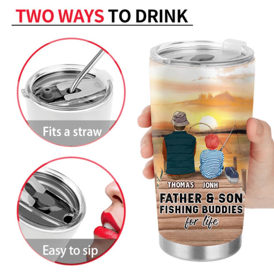 Custom Personalized Fishing Tumbler - Gift Idea For Father's Day - To My Dad