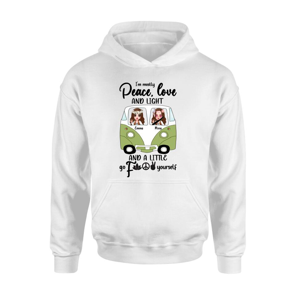 Personalized Hippie Girls T-Shirt/Long Sleeve/Sweatshirt/Pullover Hoodie - Gift For Hippies/Hodophiles/Friends - Stay Trippy Little Hippie
