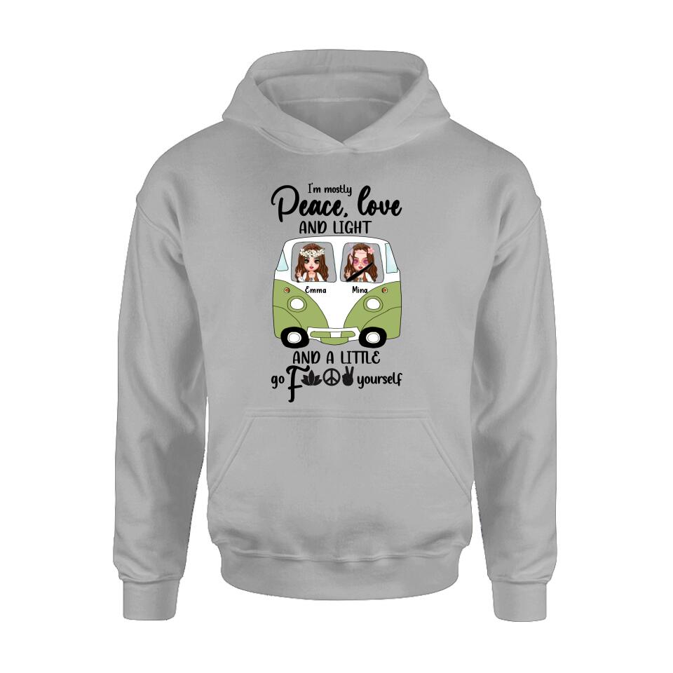 Personalized Hippie Girls T-Shirt/Long Sleeve/Sweatshirt/Pullover Hoodie - Gift For Hippies/Hodophiles/Friends - Stay Trippy Little Hippie