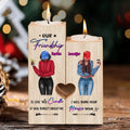 Personalized Friendship Heart Candle Holder - Gift Idea For Best Friends - Our Friendship Is Like This Candle