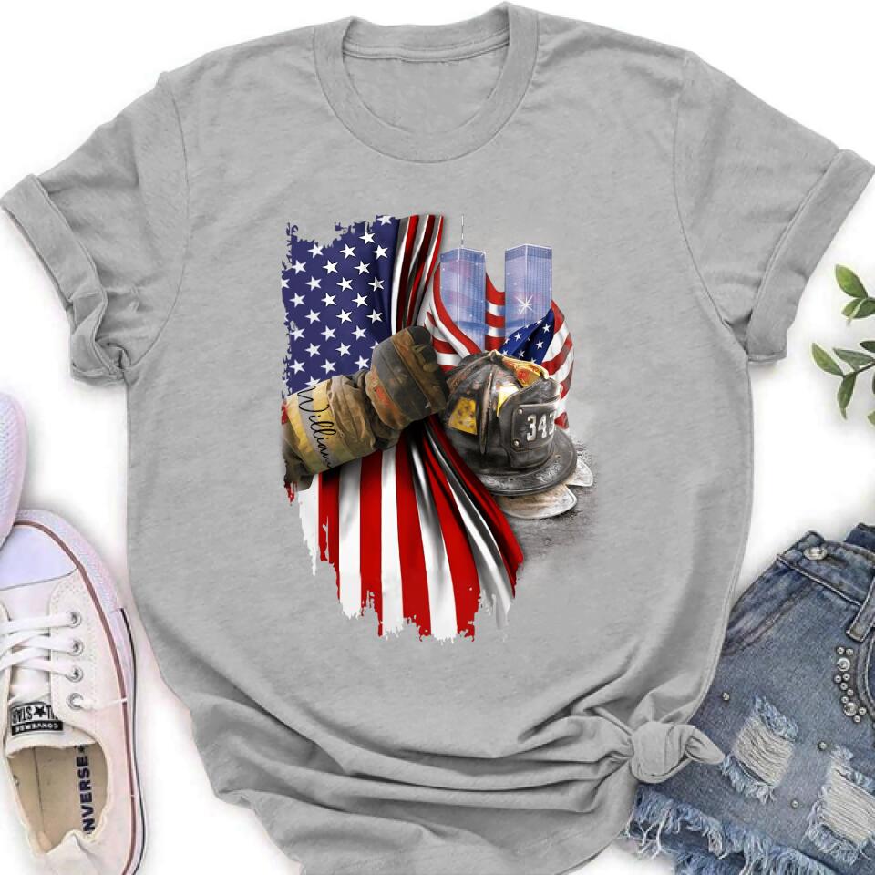 Personalized Fire Fighter Shirt/Hoodie - Gift Idea For 4th Of July Day