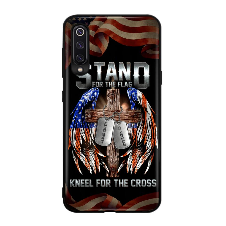 Custom Personalized U.S Veteran Phone Case - Gift Idea for Father/Veteran/ Independence Day - Stand For The Flag Kneel For The Cross - Case For Xiaomi, Oppo And Huawei