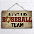 Personalized The Smiths Baseball Team Wooden Sign - Up to 7 Kids - Gift For Father/Baseball Lover - Family Gift Idea