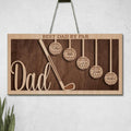 Personalized Best Dad By Par Rectangle Wooden Sign - Gift Idea For Father's Day 2023 From Kid with up to 5 Kids