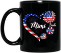 Personalized Grandma Coffee Mug - Gift Idea For Grandma - Up To 10 Kids - Firework With Sunflower US Flag Funny Kids