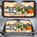 Personalized Camping Couple Windshield Sunshade - Gift Idea For Couple/Camping Lovers - Drive Slow Drunk Campers Matter