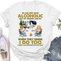 Personalized Camping Friends T-Shirt/Long Sleeve/Sweatshirt/Hoodie - Up to 7 People - Gift Idea For Friends/Camping Lover - I Am Not An Alcoholic But My Friends Are