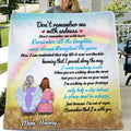 Personalized Memorial Fleece Throw Blanket/Quilt - Memorial Gift Idea - Don't Remember Me With Sadness