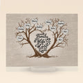 Personalized Family Tree Acrylic Plaque - Up to 10 People - Gift Idea For The Whole Family - Home Is Where The Heart Is
