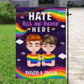 Customized LGBT Flag Sign - Gift Idea For LGBT - Hate Has No Home Here