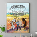 Personalized Horse Couple Canvas - Gift Idea For Couples, For Her, For Him, Horse Lovers - We Ride Side By Side