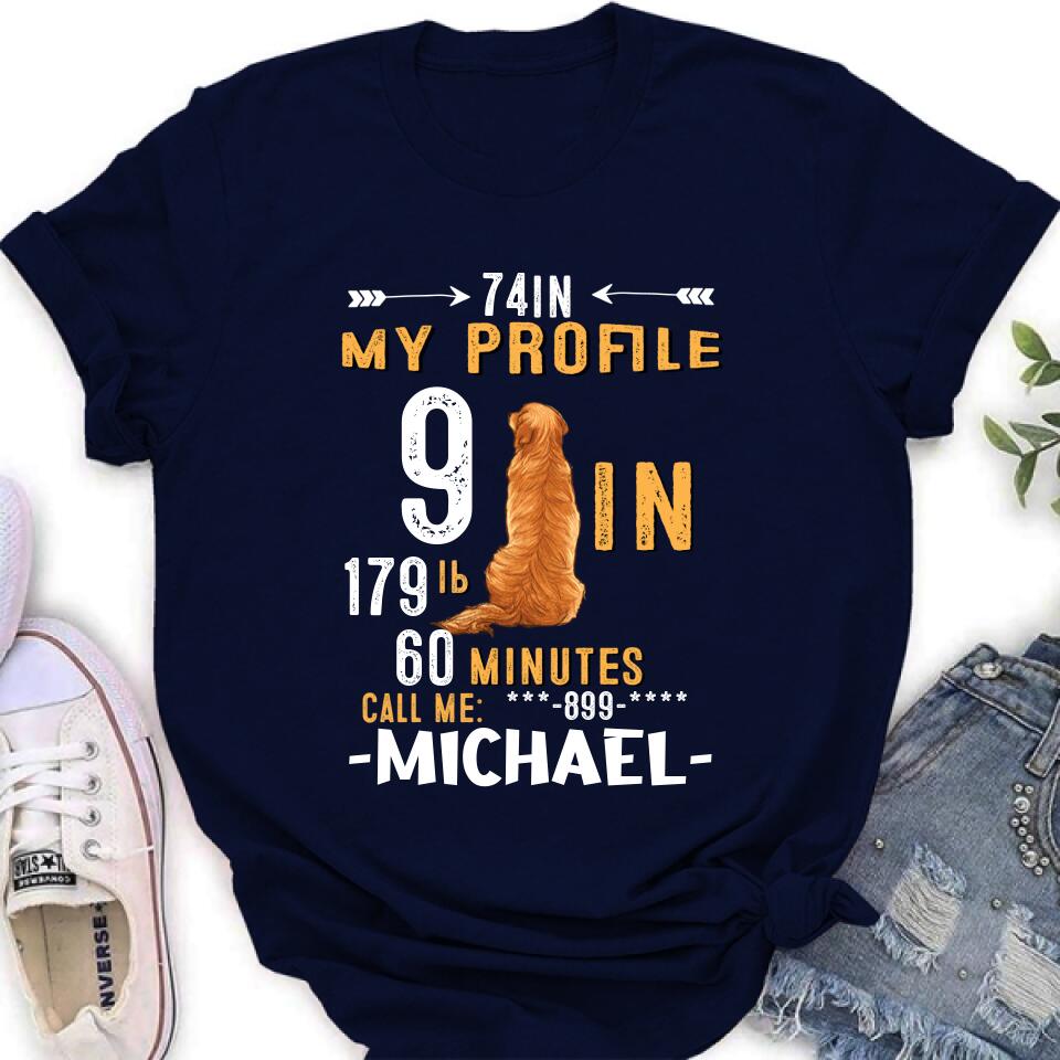 Personalized My Profile Shirt/Pullover Hoodie - Gift Idea For Man