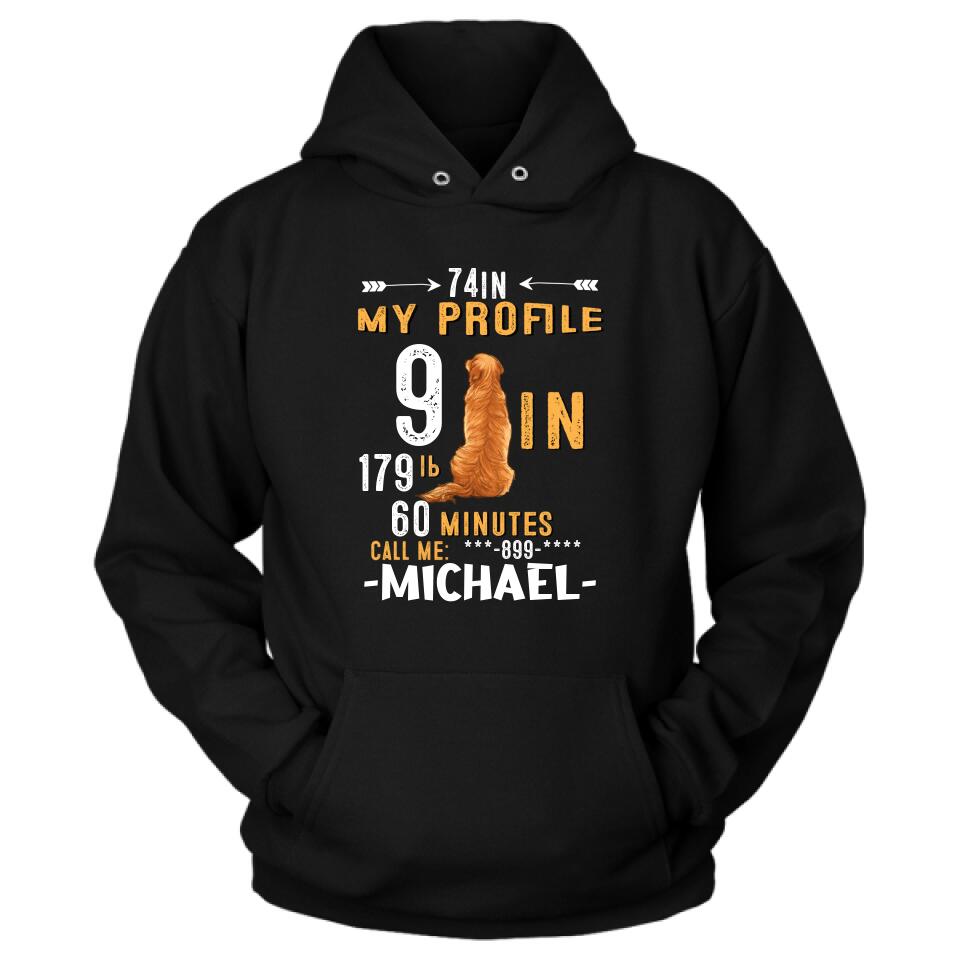Personalized My Profile Shirt/Pullover Hoodie - Gift Idea For Man