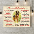 Custom Personalized Memorial Pet Custom Photo Canvas - Memorial Gift For Dog/ Cat Lover - The Moment That You Left Me