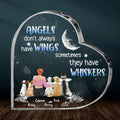 Personalized Pet Mom Crystal Heart - Gift Idea For Pet Lover with up to 5 Pets - Angels Don't Have Wings Sometimes They Have Whiskers