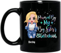 Personalized Chibi Sisters Coffee Mug - Gift Idea For Best Sisters/Sibling - Powered By My Big Sister's Bitchdust