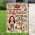 Personalized Chicken Flag - Gift Idea For Chicken Lover/Couple - Fluffy Butt Hut Last One In Is A Rotten Egg