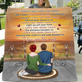 Personalized Couple Quilt/Fleece Blanket - Gift Idea For Couple - I Love You The Most