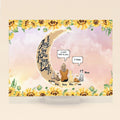 Personalized Pet Mom Sunflower Acrylic Plaque - Gift Idea For Dog/Cat Lover - Up to 5 Pets - I Love You To The Moon And Back