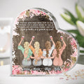 Personalized Friends Crystal Heart - Up to 4 Friends - Gift Idea For Friends/Besties - Thank You For Being Part Of My Family
