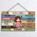 Personalized Hippie Girl Door Sign - She Is Me I Am She - AJXGZC
