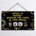 Personalized Halloween Dog Rectangle Door Sign - Up to 4 Dogs - Best Gift For Dog Lover - Check Ya Energy Before You Come In This House