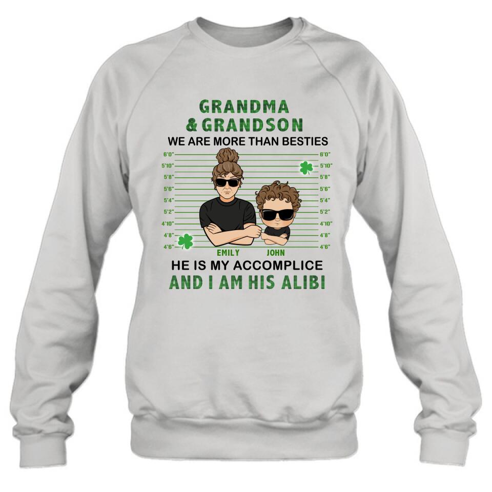 Personalized Grandma Shirt - Gift Idea For St Patrick's Day - Grandma & Grandson We Are More Than Besties