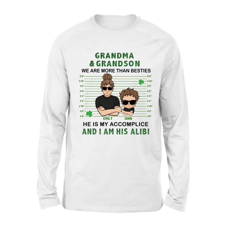 Personalized Grandma Shirt - Gift Idea For St Patrick's Day - Grandma & Grandson We Are More Than Besties
