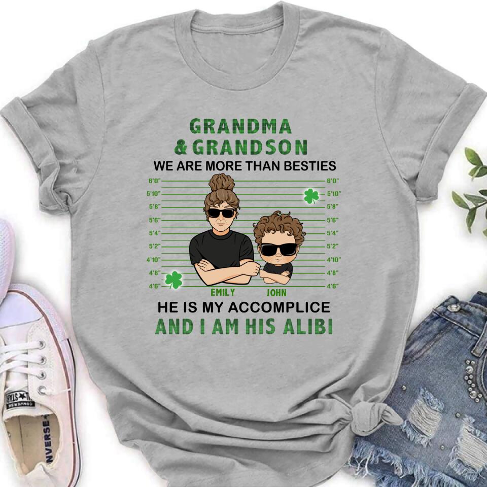 Personalized Grandma Shirt - Gift Idea For St Patrick's Day - Grandma & Grandson We Are More Than Besties