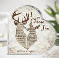 Personalized Deer Couple Acrylic Plaque - Gift Idea For Couple - I Choose You