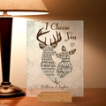 Personalized Deer Couple Acrylic Plaque - Gift Idea For Couple - I Choose You