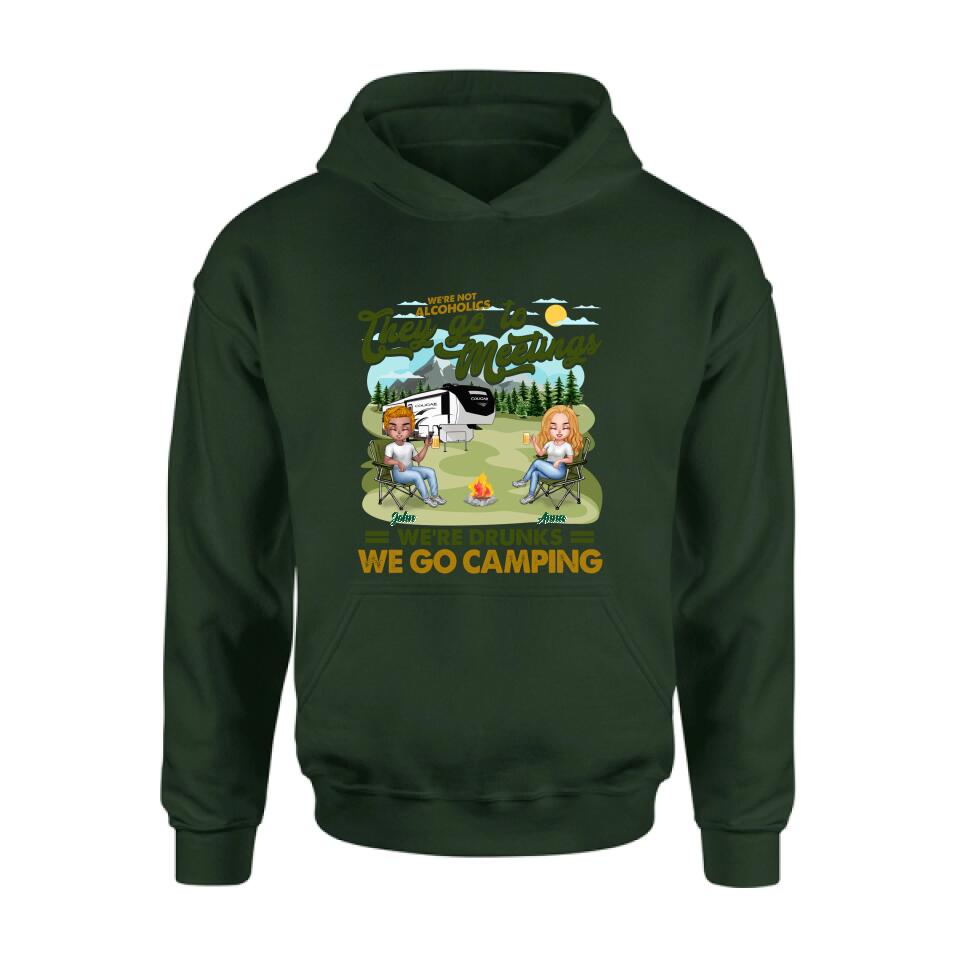 Personalized Camping Friend Shirt/Pullover Hoodie - Up to 6 People - Gift Idea For Friends/Camping Lover - We're Like A Really Small Gang