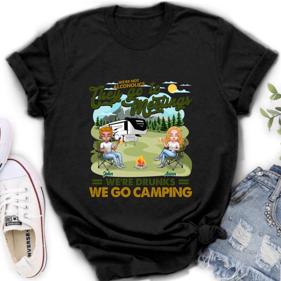 Personalized Camping Friend Shirt/Pullover Hoodie - Up to 6 People - Gift Idea For Friends/Camping Lover - We're Like A Really Small Gang