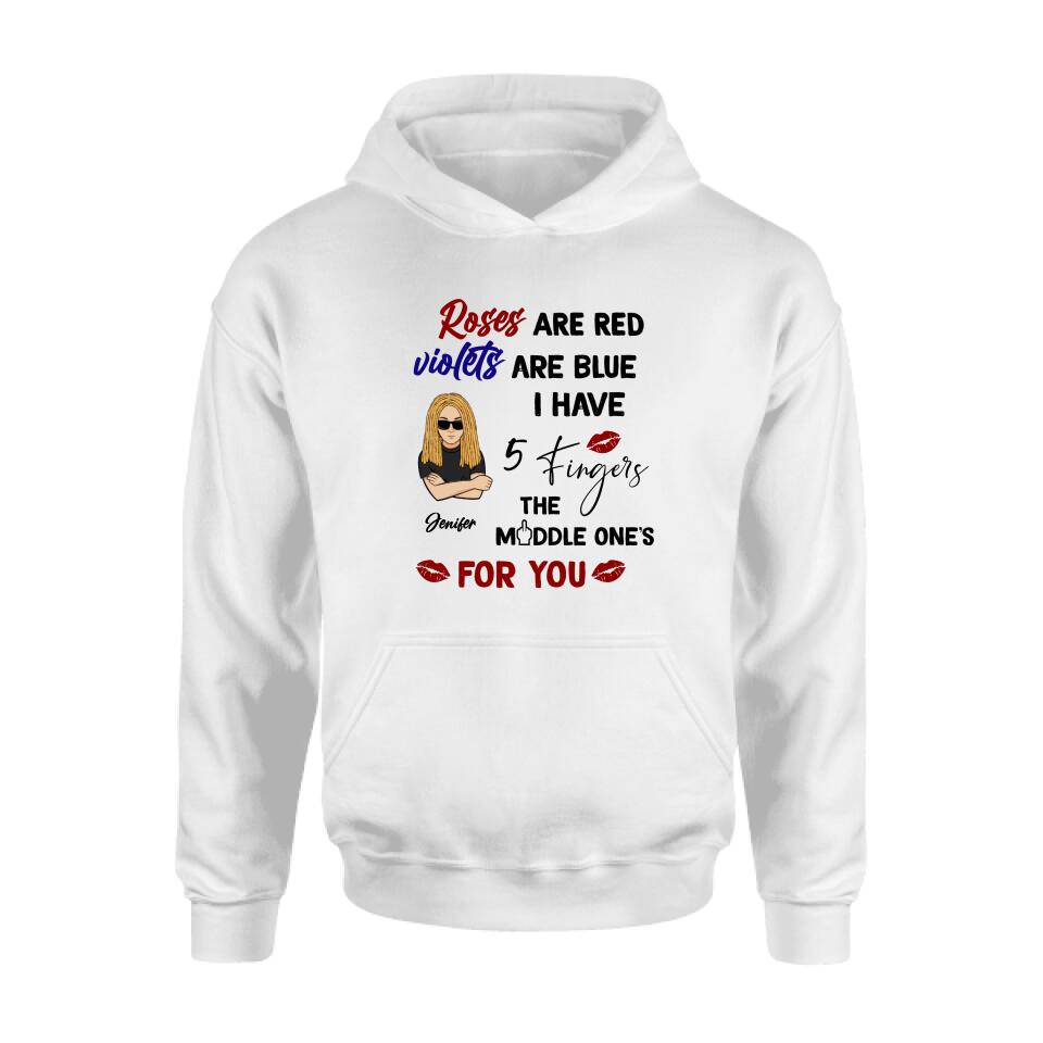 Personalized Unisex T-shirt/Sweatshirt/Long Sleeve/Hoodie - Gift Idea For Birthday - Roses Are Red, Violets Are Blue