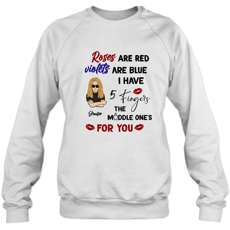 Personalized Unisex T-shirt/Sweatshirt/Long Sleeve/Hoodie - Gift Idea For Birthday - Roses Are Red, Violets Are Blue