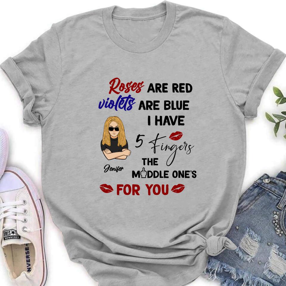 Personalized Unisex T-shirt/Sweatshirt/Long Sleeve/Hoodie - Gift Idea For Birthday - Roses Are Red, Violets Are Blue