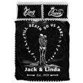 Custom Personalized Skull Couple Quilt Bed Set - Gift Idea For Couple - Till Death Do Us Part