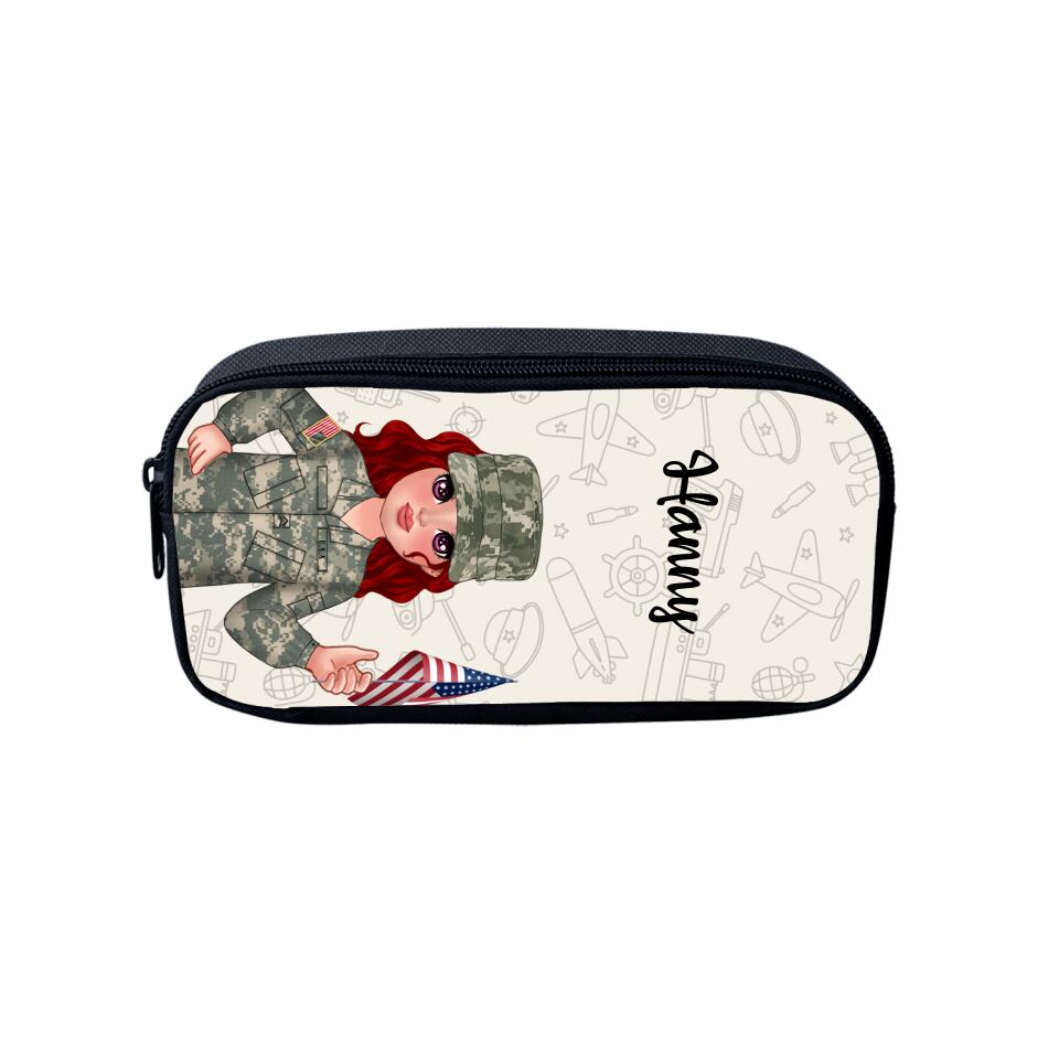 Custom Personalized USA Veteran Bag Sets - Gift Idea For Kids/ Military Gift
