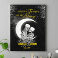 Custom Personalized Skull Couple Canvas - Gift Idea For Couple - You Will Forever Be My Always