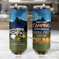 Personalized Camping Friends Soda Can Tumbler - Up to 7 Friends - Gift Idea For Friends/Camping Lovers - Don't Take Camping Advice From Us You'll Only End Up Drunk