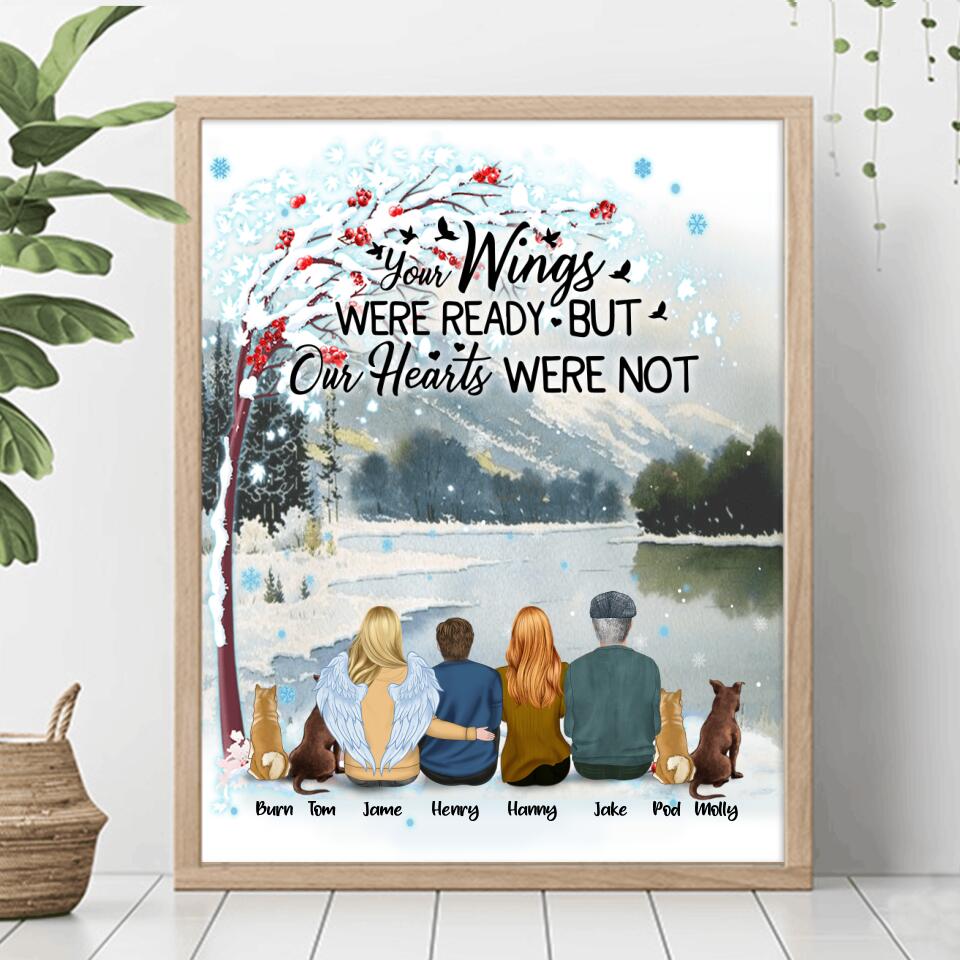 Personalized Pet Mom Dad Poster - Best Gift For Family - Your Wings Were Ready But Our Hearts Were Not