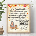 Personalized Grandma & Granddaughter Poster - Up to 4 Kids - To My Granddaughters Never Foget That I Love You
