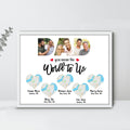 Personalized Dad Poster - Up to 5 Maps - Best Gift for Family - You Mean The World To Us