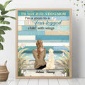 Personalized Memorial Dog Mom Poster - Woman With Up to 4 Dogs - Best Gift For Dog Lover - I'm A Mom To A Four - Legged Child With Wings