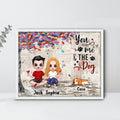 Personalized Couple And Dogs Poster - Up to 5 Dogs - Best Gift For Couple/Dog Lovers - You And Me & The Dogs